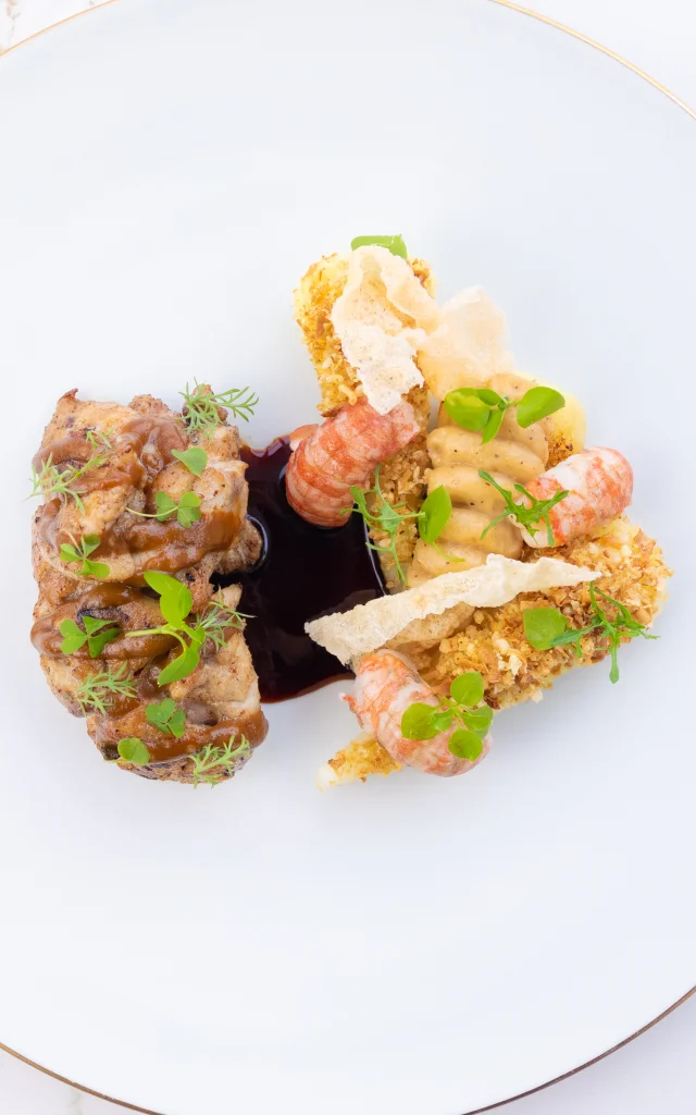 762468 Becerro de oro Mollejas Cangrejo de río Nabo Bálsamo de limón Zumo