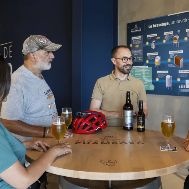 Dégustation à la brasserie de Chambord