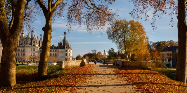 Le château de Chambord durant l'automne